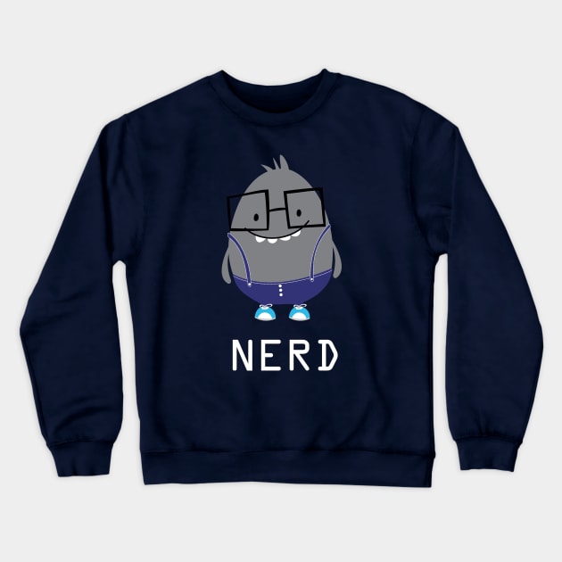 Nerd Monster Crewneck Sweatshirt by katelein